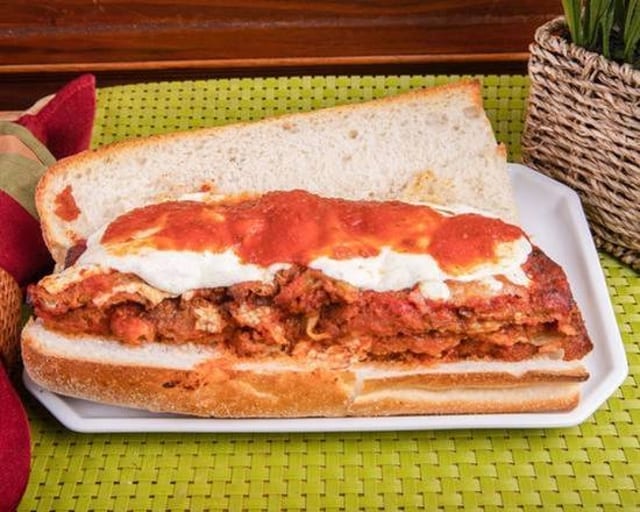 Eggplant Parmigiana Roll.